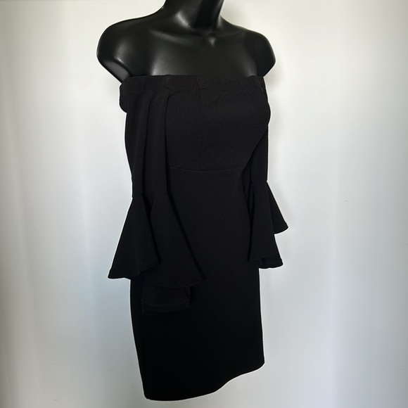 TEEZE ME Off-The-Shoulder Bodycon Dress Black Juniors size 0, Women’s XXS - Picture 7 of 16